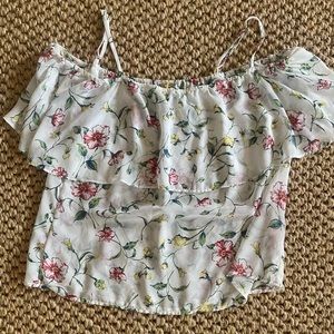 Off the shoulder tank top.